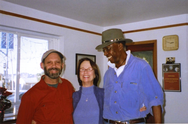 SNCC Buddies Luke (Bob) Block, Maria Gitin and Charles (Chuck) Bonner 2005